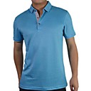 Coton Polka Dots Hommes Solid Color manches courtes POLO shirt