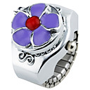 Unique Alloy Flower Design Ring Watch