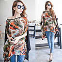 Women's Chiffon Plus Size Colorful Print Blouse