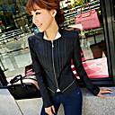 Women's Zip-up Slim PU Leather Jacket