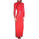 Peach rosa PVC Cheongsam Gown