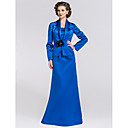 Trumpet/Mermaid Straps Floor-length Satin Mother of the Bride Dress With A wrap