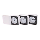 3-in-1 Klapp Analog Wecker Thermometer Hygrometer (White, 1xAG13)