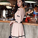Chiffon Vrouwen jurk met strikken