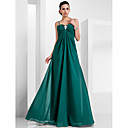 A-line Sweetheart Floor-length Chiffon Evening Dress