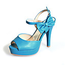 Cuero estilete sandalias de tacón alto con Bowknot Oficina / fiesta / zapatos de noche con el Bowknot (más colores)
