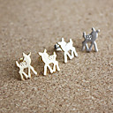 Vintage da Mulher Pequena Veados Studs Liga