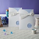 Light Sky Blue Wedding Invitation With Round Cutout (Set of 50)
