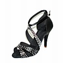 La Satin personnalisés Femmes latine / danse de salon des chaussures avec des strass (plus de couleurs)