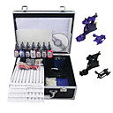 2 pistolets rotatifs (6colors aléatoire) de kit de tatouage avec Mini Power and Ink 7Pcs + Case