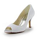Superbe dentelle talon aiguille peep toe chaussures de mariage (plus de couleurs)