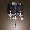 Contemporâneo de Cristal 3 - Luz Mesa de Luz com Candle Sombra Farbric Destaque