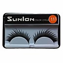 1 Pair Black Machine Made False Eyelashes SL111