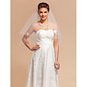 Magnifiques à un seul échelon Voiles de mariage coude avec bord Crayon