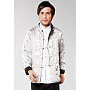 Hombre chino Tang traje chaqueta en la primavera y el otoño los hombres Outwear Coat manga larga