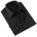 Men 's Men Work Shirt Collar Purple Black Long Shirts