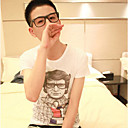 Men's Floral Print Cotton Short T-shirt