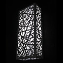 40W Modern Wall Light with Scratched Sculptured Cubic Stainless Steel Shade(T6 Light Tube)