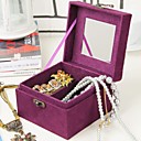 Square-shaped  Lastics And Flannelette Women's Jewelry Box
