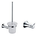 Messing badkamer accessoire sets (Inclusief Robe Haken, Toiletborstel Houder - Chrome Finish)