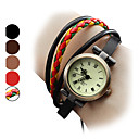 Frauen Fashional Art PU-Analog-Quarz-Armbanduhr (farbig sortiert)
