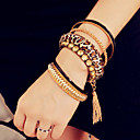 Vintage Leopard Bracelet couches de la femme avec le gland