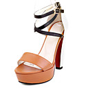 Chic Leatherette Stiletto Heel Sandals With Buckle Party / Evening Shoes (More Colors)