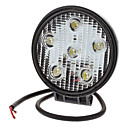 18W 1380LM 6000-6500K Natural White Light Waterproof Round LED Flood Lamp (10-30V)