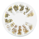 60pcs 2D lega Cartoon Decorazioni unghie Multi-Style