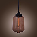 Luz do pendente 70w moderna de vidro no design do frasco transparente