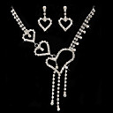 Heart Style Rhinestones Ladies' Jewelry Set Including Necklace And Earrings