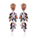 Fabulous Alloy Cubic Zirconia Earrings(More Colors)(Length*Width 17mm*50mm)