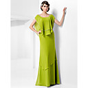Sheath/Column Scoop Floor-length Chiffon Evening Dress