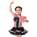 Desempenho dancewear poliéster com flor Latina Vestido Dança para Crianças
