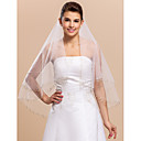 1 Layer Elbow Wedding Bridal Veil With Beaded Edge