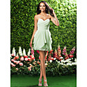 Sheath/Column Sweetheart Short/Mini Chiffon Bridesmaid Dress