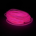 5m Rosa EL Fio Luz Decoração de casamento com carregador do cigarro