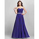 Sheath/Column Strapless Floor-length Chiffon Bridesmaid Dress