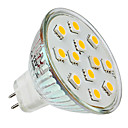 MR16 1,5 W 12x5050SMD 150LM 2800-3300K luz blanca cálida Bombilla LED Spot (12 V)