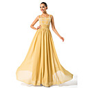 guaina / scoop colonna pavimento-lunghezza madre chiffon del vestito sposa