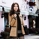 Langarm Kragen PU Casual / Party-Coat
