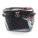 Make up/Cosmetic Bag with Mirror Red Lace Leopard Chain Pattern(Random Color,19x13x12cm)