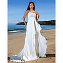 Mantel / Spalte Liebsten Gericht Zug Chiffon Spitze Brautkleid
