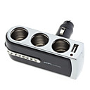 Universal-Multifunktions-CB-422 In-Car USB Dreifachsteckdosen Zigarettenanzünder-Ladegerät Adapter
