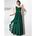 Sheath/Column One Shoulder Floor-length Chiffon Evening Dress