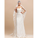1 Layer Kapelle Länge Hochzeit Schleier mit Spitze applique Edge