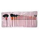 20Pcs Professional High Quality Pink Cosmetic Brush with Free Leather Case