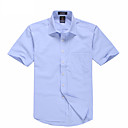 Hombres rayas delgadas Rojo Camiseta manga corta
