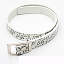 Læderbælte Style Letter Pattern Armbånd