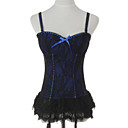 Satin with Lace Straps Back Busk Closure Corsets Shapewear More Colors Available